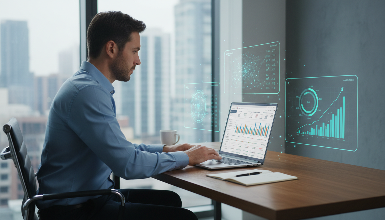 Amazon seller using AI advertising tools to optimize PPC campaigns and reduce ACoS