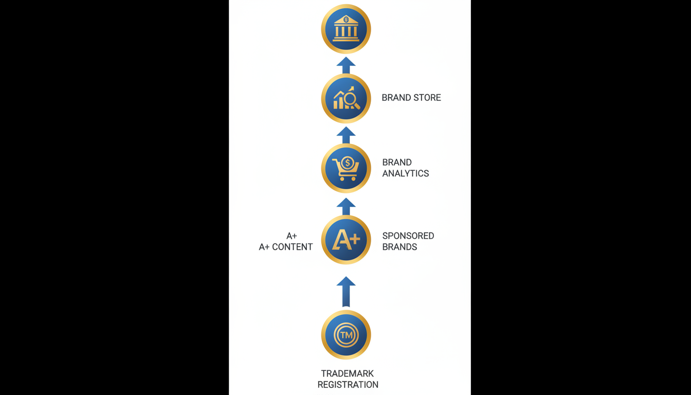 Amazon Brand Registry enrollment unlocking ad types and electronic advertising tools for registered sellers