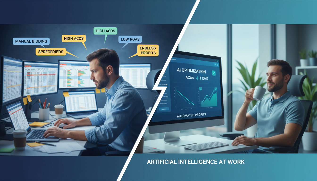 AI-powered bid optimisation on Amazon ecommerce platform India reducing ACoS for central sellers