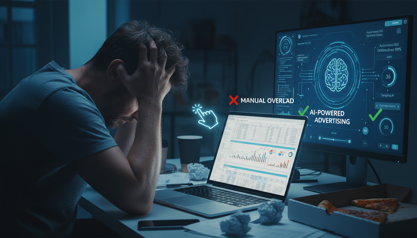 Amazon seller transitioning from manual PPC spreadsheet management to AI-powered campaign optimization tools