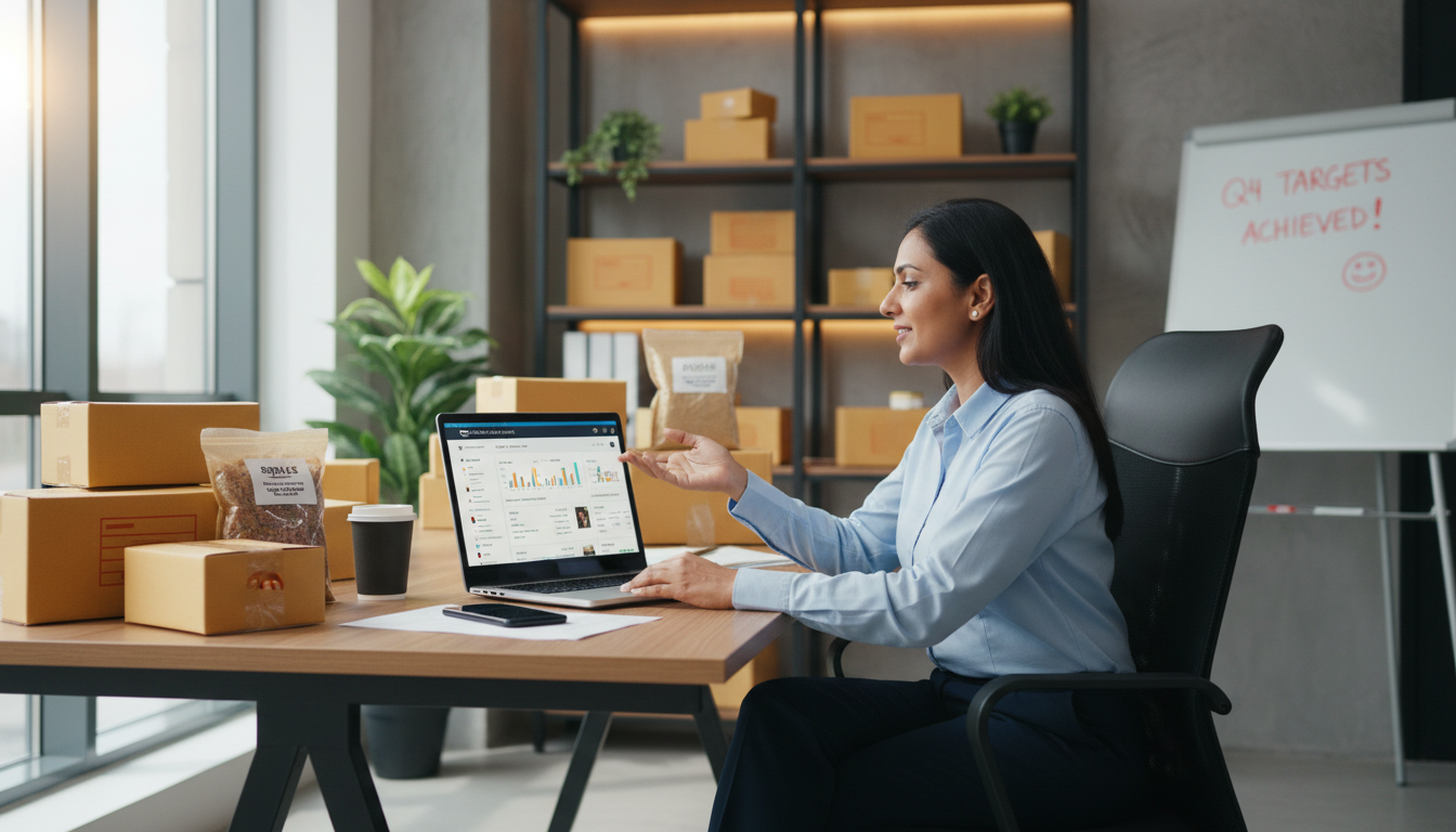 Indian entrepreneur managing Amazon seller central account for selling on Amazon India