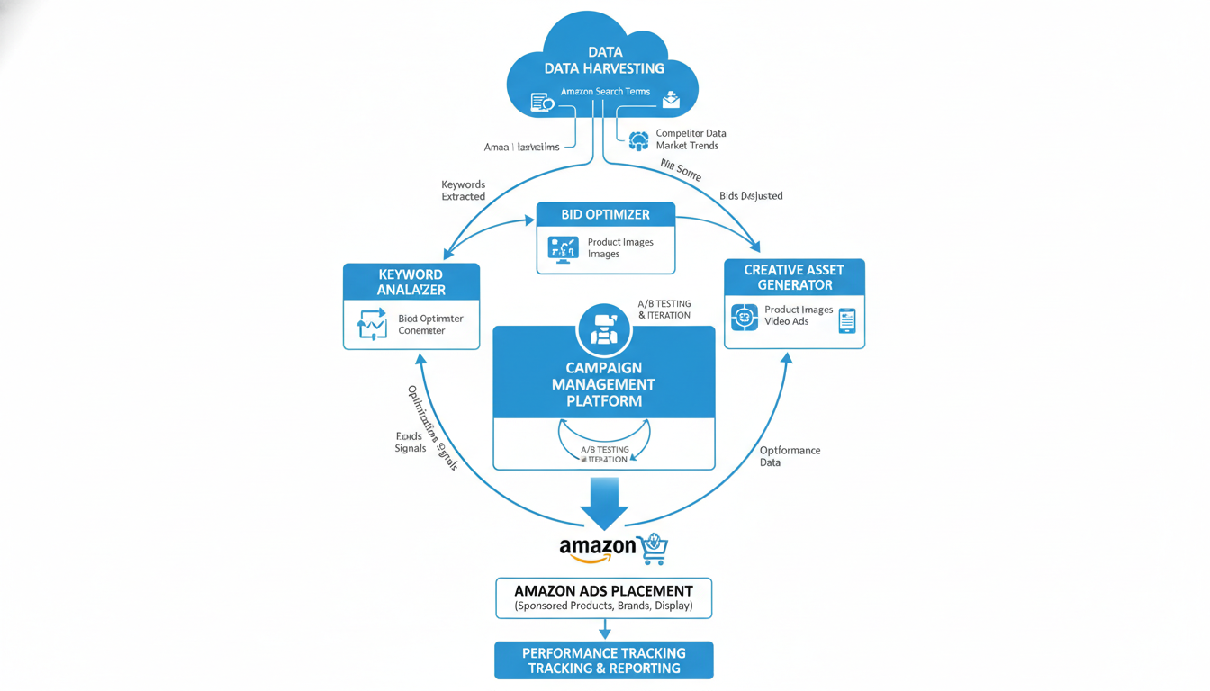 Dynamic Flow of AI Amazon PPC Automation