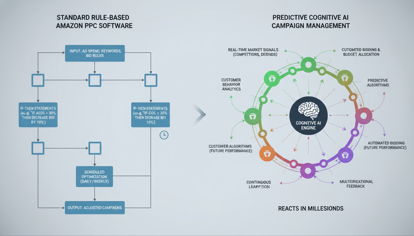 Comparison between Rules-Based PPC Automation and Predictive AI Campaigns