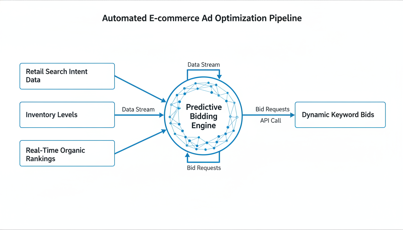 AI-powered Amazon PPC real-time optimization pipeline flow